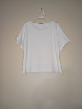 Classic White Short-Sleeve Boxy Top